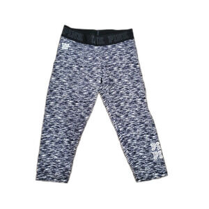 Victoria’s Secret PINK Ultimate Leggings Cropped Black Gray Marled Small NWT